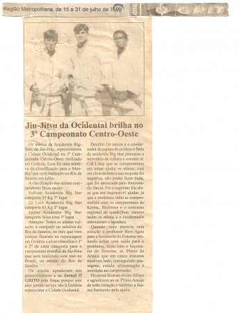 3º Campeonato Centro-Oeste — press clipping — Brasília / Cidade Ocidental, Brazil, 1999